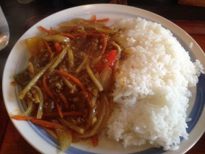 ひき肉の中華風カレー