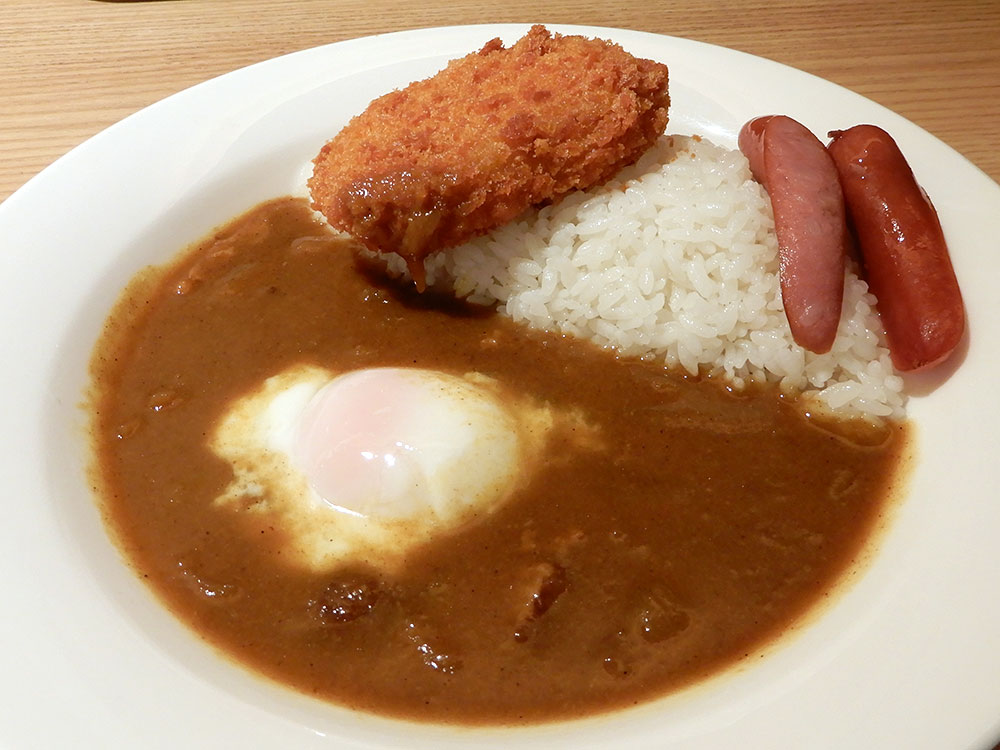 朝カレー男爵コロッケトッピング